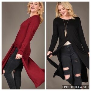 Black Maxi Top w/Slit